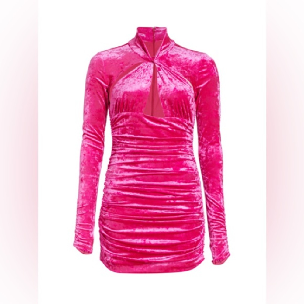Ronny Kobo Arsenia Crushed Velvet Twisted Minidress - Picture 2 of 7